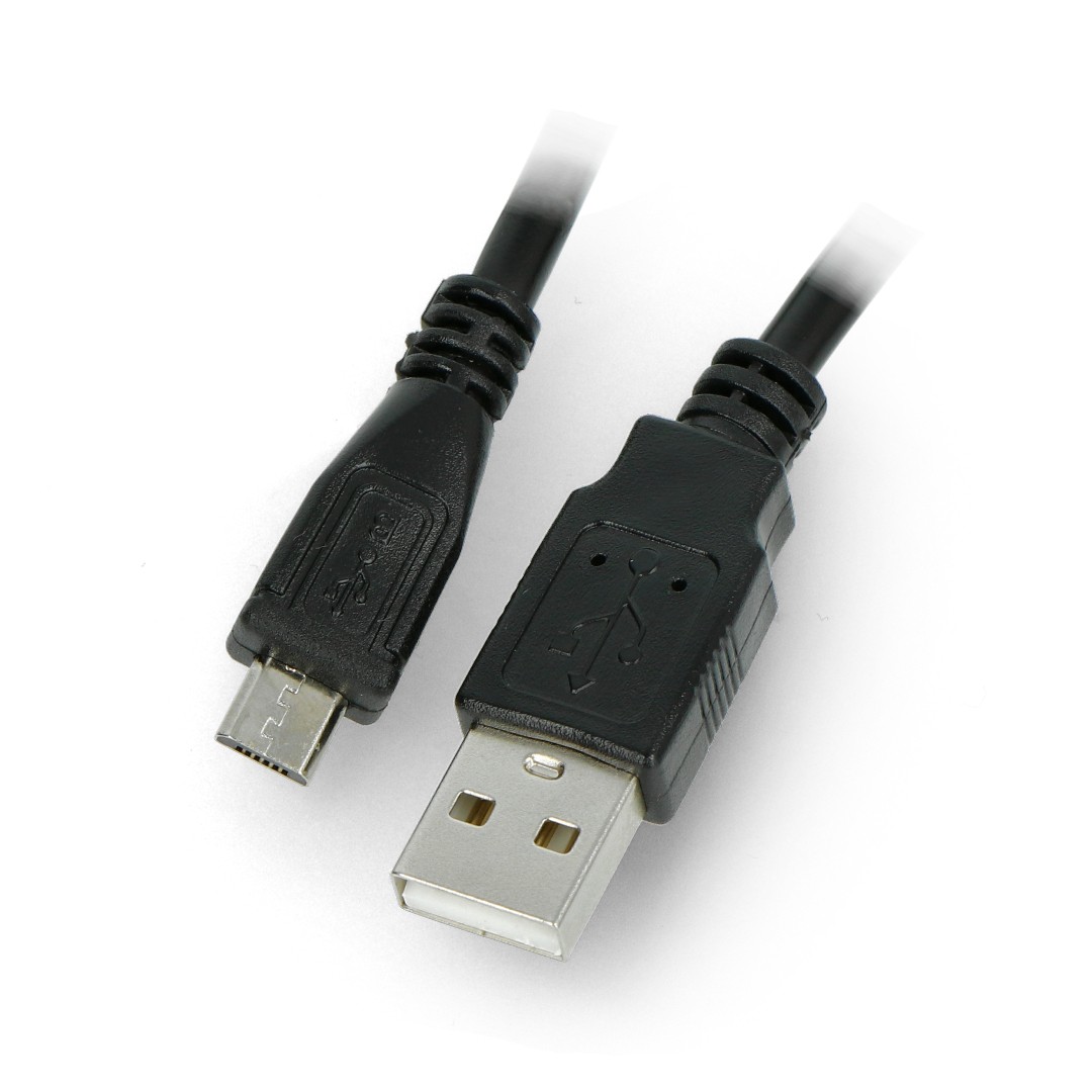 Przewód microUSB B - A 2.0 Lanberg czarny - 1m
